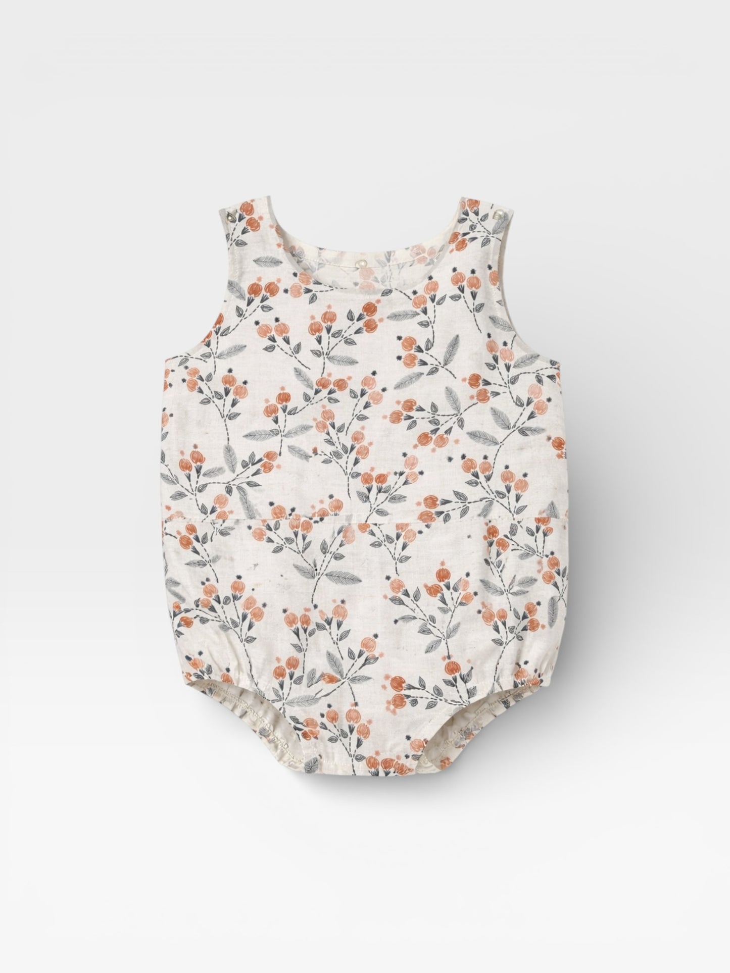 Dahlia Floral Bamboo Newcastle Mini Bubble - Bamboo Baby Clothes