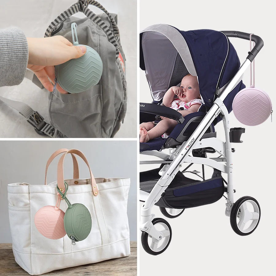 Food Grade Baby Soft Silicone Keep Pacifier Holder Pacifier Clip Soother Container Box