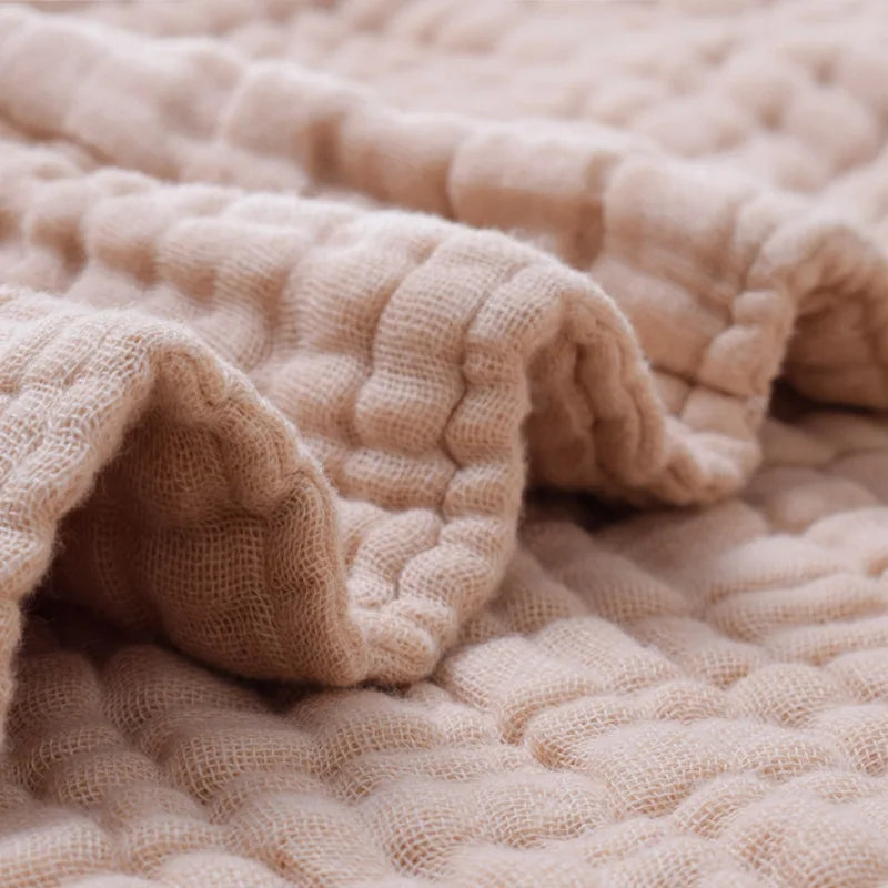 Baby Swaddle Blanket Organic Cotton Receiving Blanket Infant Kids Muslin Baby Swaddle Blanket Sleeping Quilt Bed Cover 6 Layers