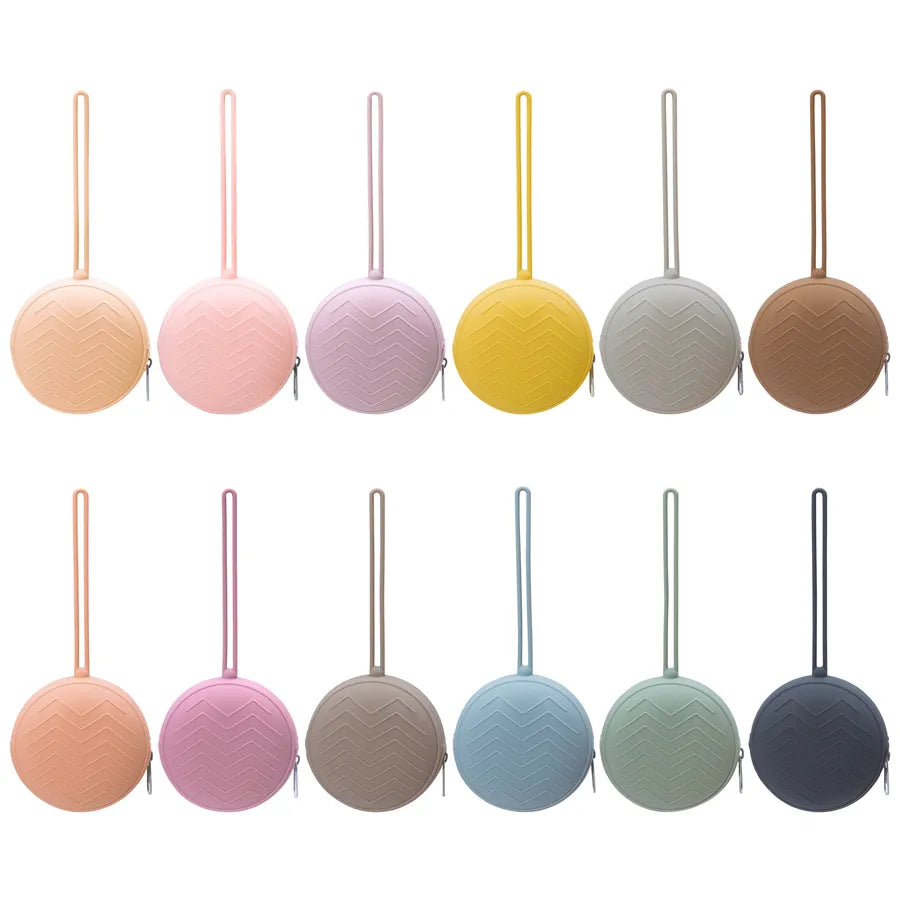 Food Grade Baby Soft Silicone Keep Pacifier Holder Pacifier Clip Soother Container Box
