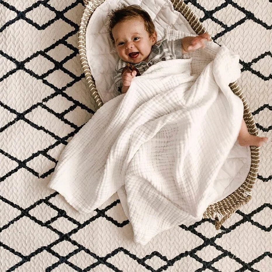 Baby Swaddle Blanket Organic Cotton Receiving Blanket Infant Kids Muslin Baby Swaddle Blanket Sleeping Quilt Bed Cover 6 Layers