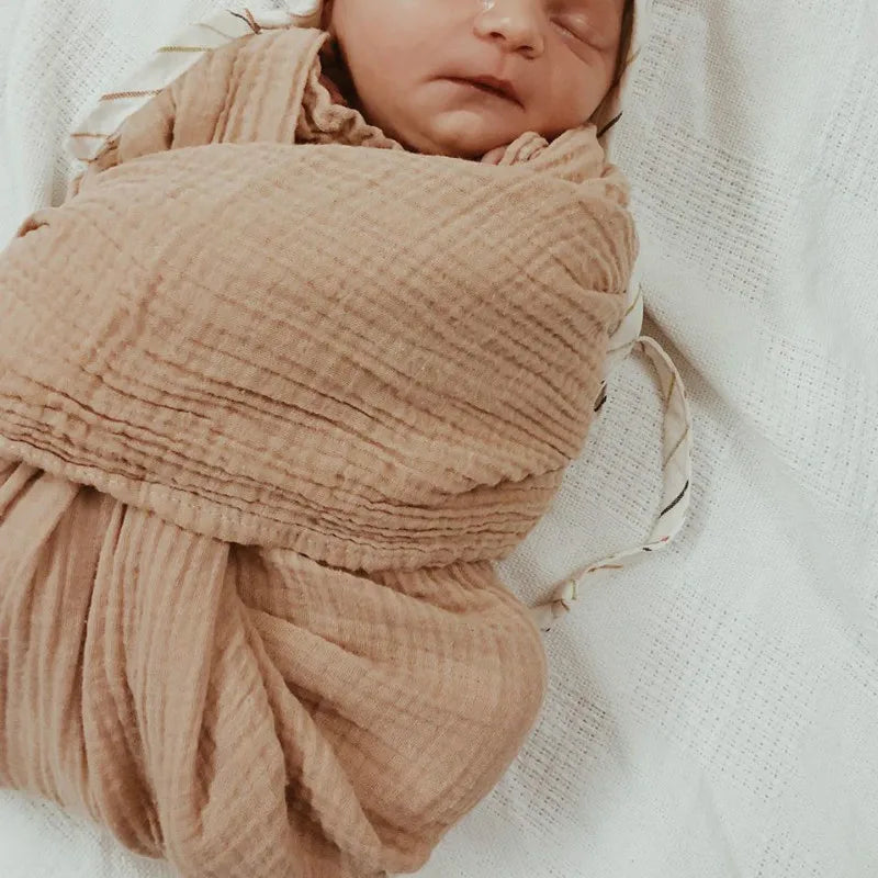 Baby Swaddle Blanket Organic Cotton Receiving Blanket Infant Kids Muslin Baby Swaddle Blanket Sleeping Quilt Bed Cover 6 Layers