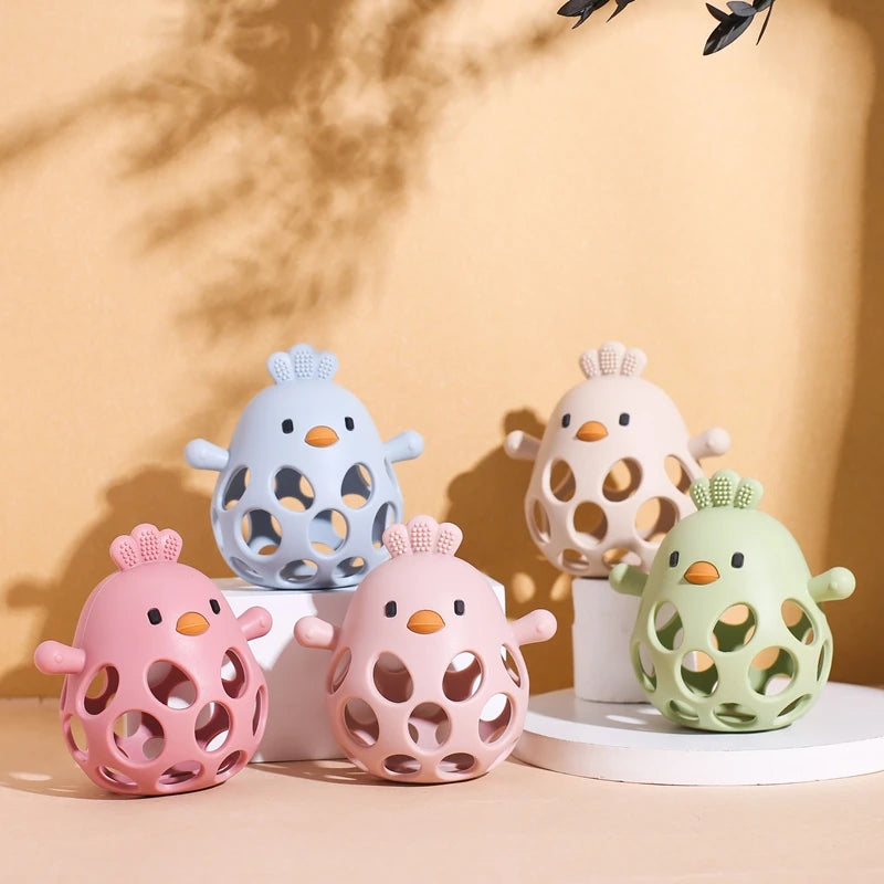 Cute Chick Infant Silicone BPA Free Teething toy Baby Accessories Toys Gift
