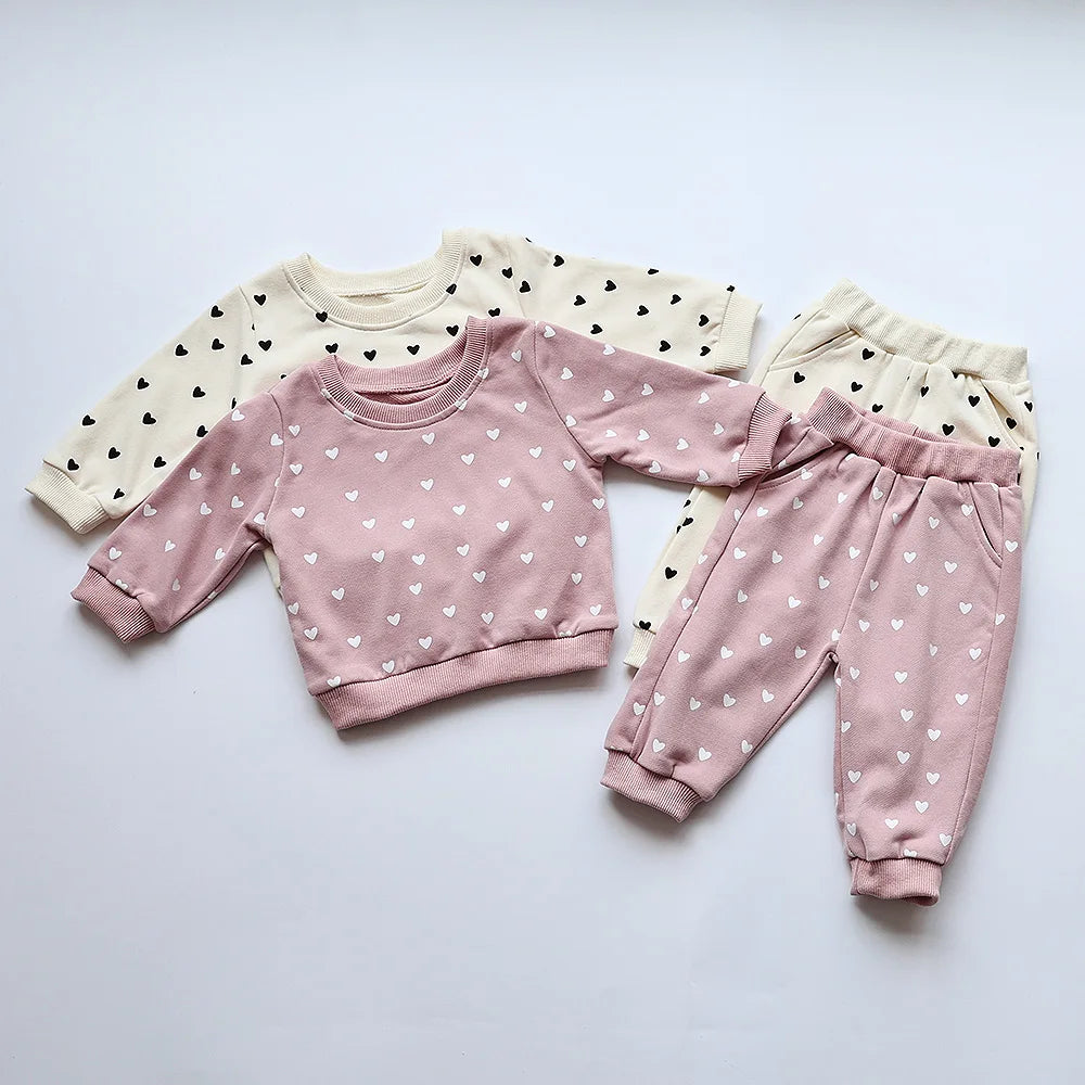 100% Cotton Baby Girl Clothing Set - Top & Bottom Only