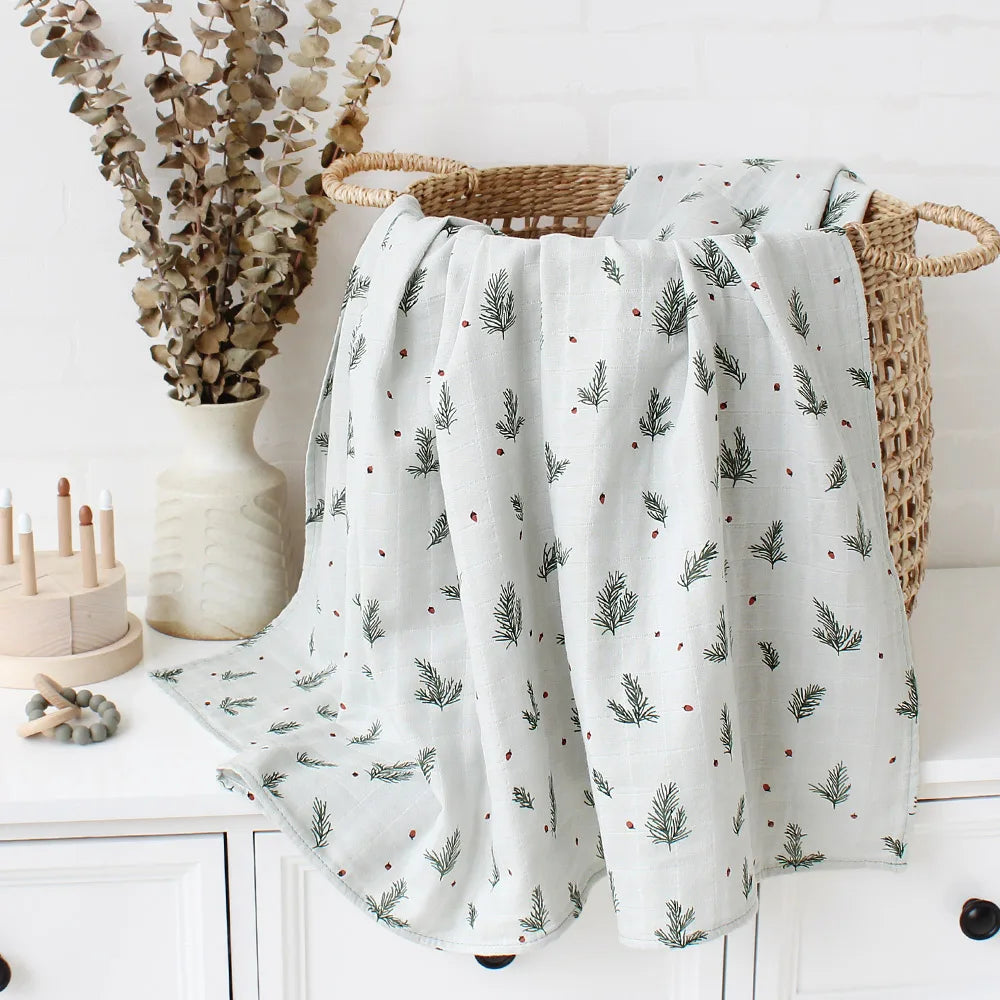 Baby Swaddle Wrap 100% Organic Cotton Muslin Swaddle Blanket for Newborn Infant