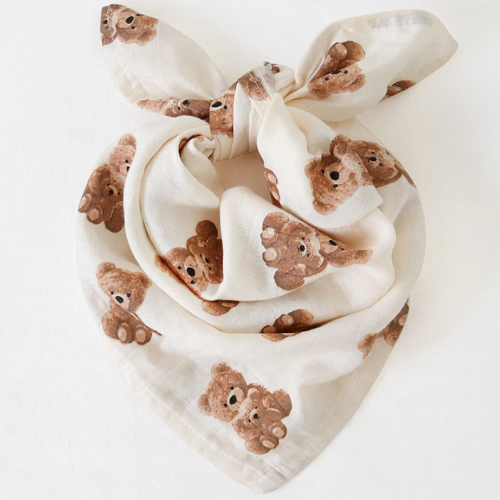 Muslin Bamboo Cotton Baby Blanket Swaddle - Soft and breathable