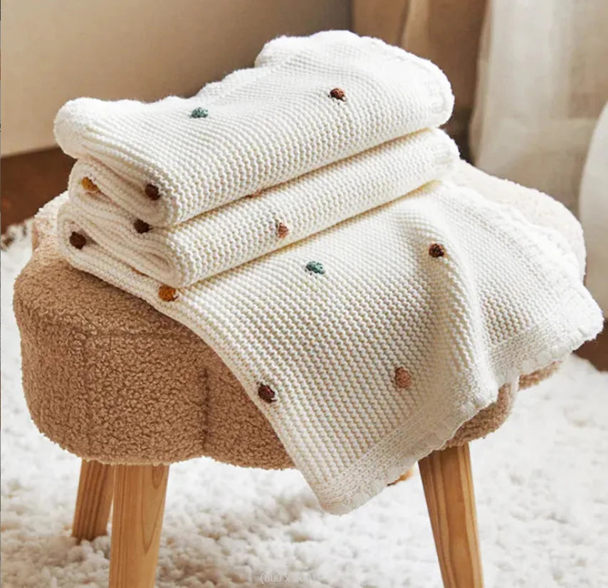 100*70cm Baby Blanket Knitted Sofa Throw Blankets
