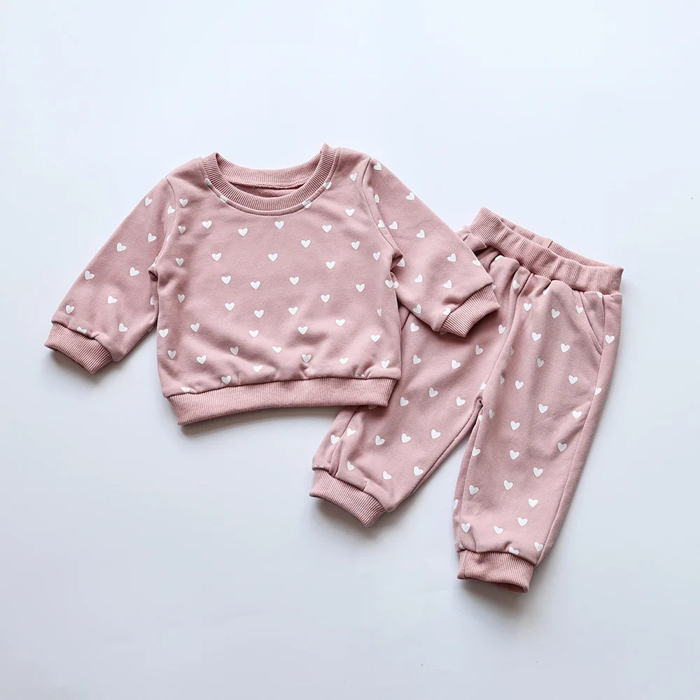 100% Cotton Baby Girl Clothing Set - Top & Bottom Only