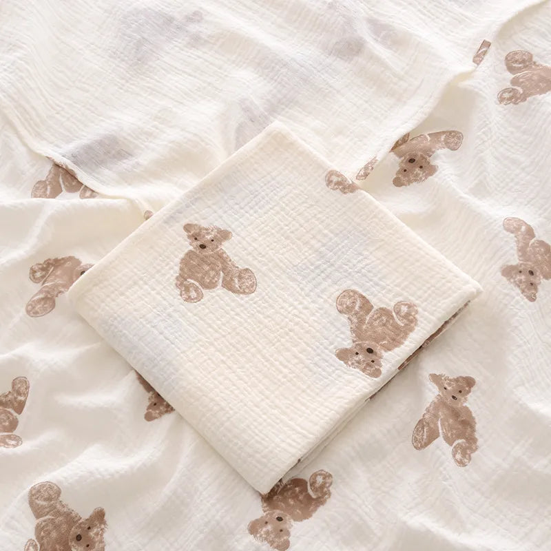 Baby Blanket Muslin Cotton Swaddle 2 Layer Cotton