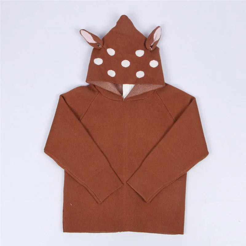 Baby & Toddler Girls Winter Deer Pullover Sweater – Luxe Knit Seasonal Staple