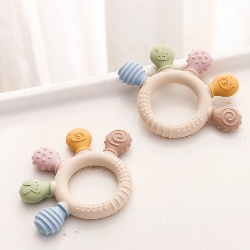 1pc Silicone Teether Toys for Toddler BPA Free