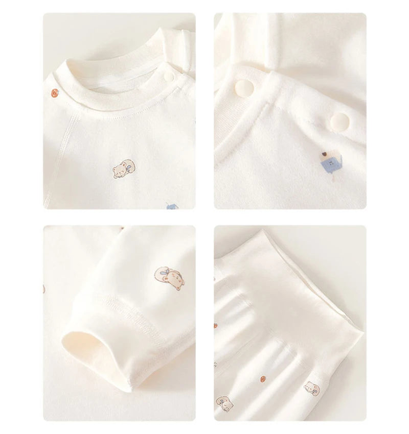 2PCS 100% Cotton Baby Clothes Pajamas Set