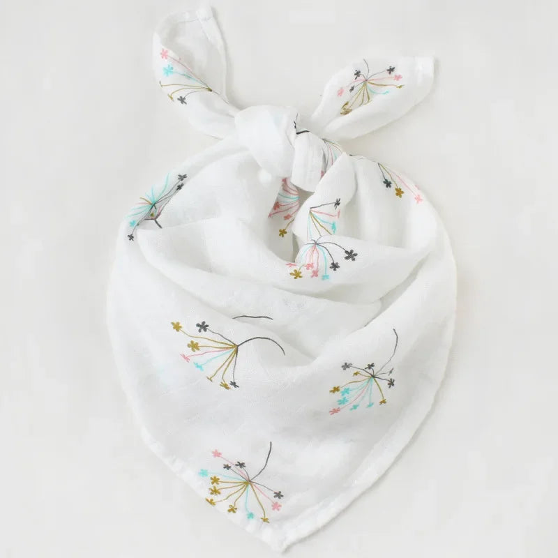 Muslin Bamboo Cotton Baby Blanket Swaddle - Soft and breathable