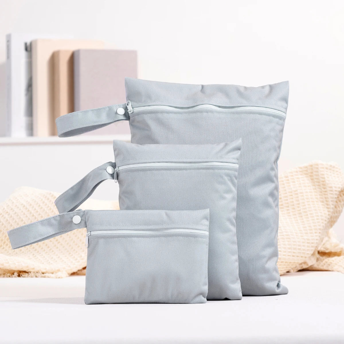 3PC Set - Waterproof Recycled Fabric Portable Diaper Bag