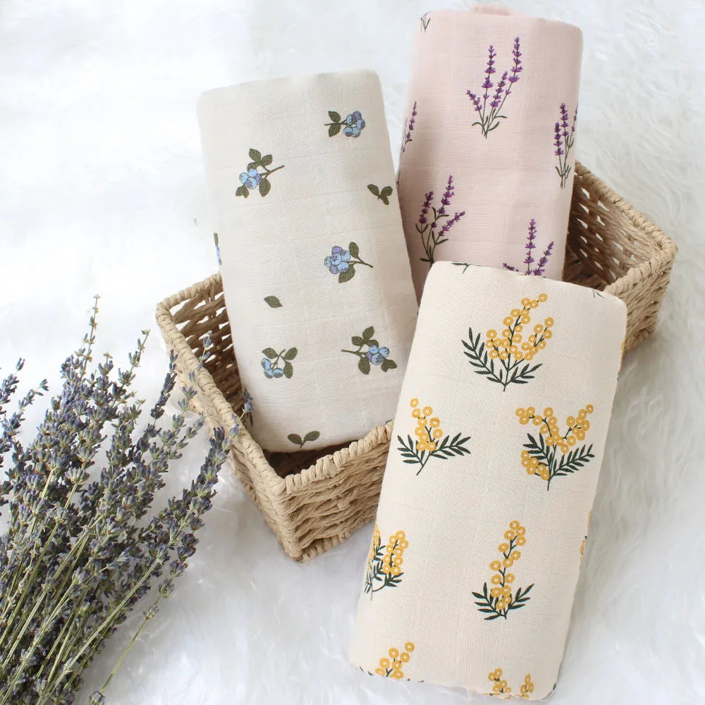 Baby Swaddle Wrap 100% Organic Cotton Muslin Swaddle Blanket for Newborn Infant