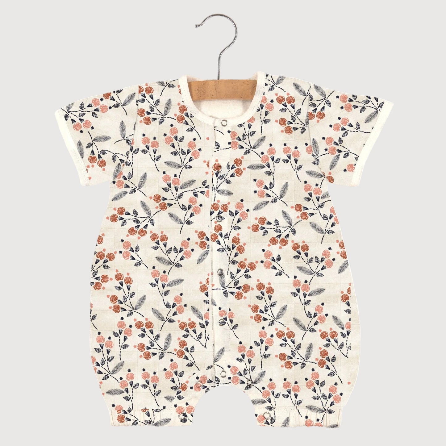 Dahlia Floral Bamboo Newcastle Mini Romper - Bamboo Baby Clothes