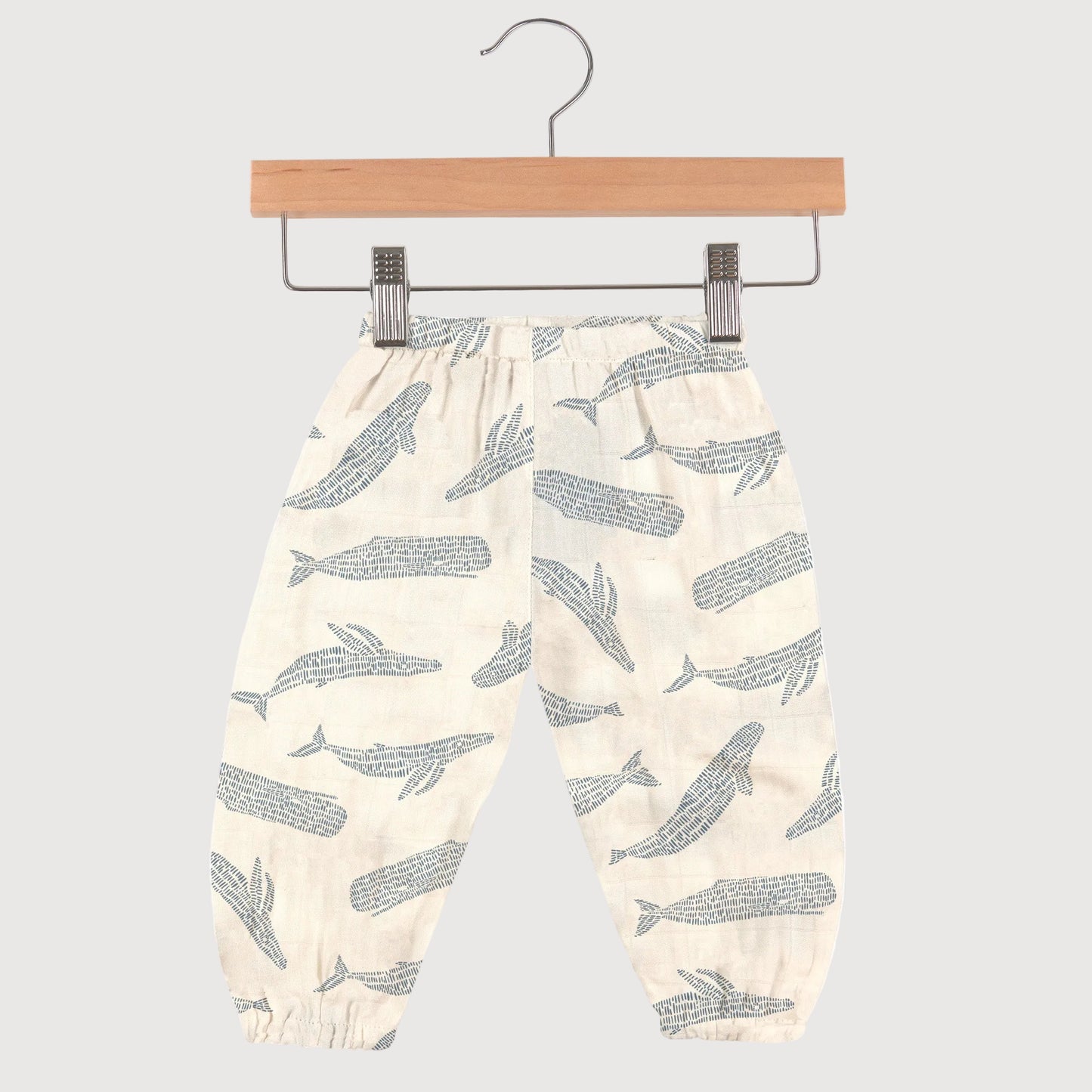 Blue Shadow Whales Bamboo Newcastle Mini Pants