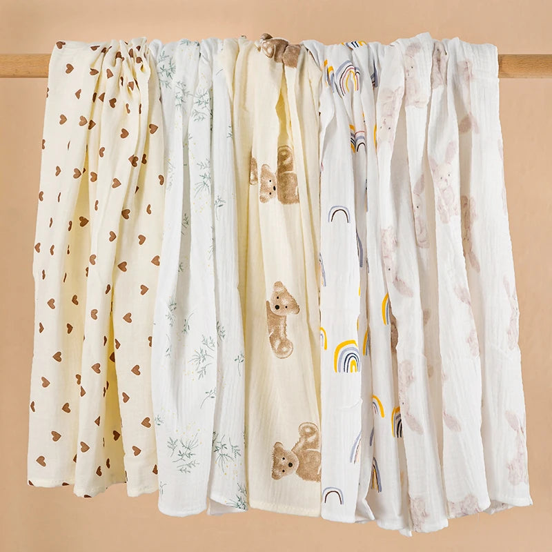 Baby Blanket Muslin Cotton Swaddle 2 Layer Cotton