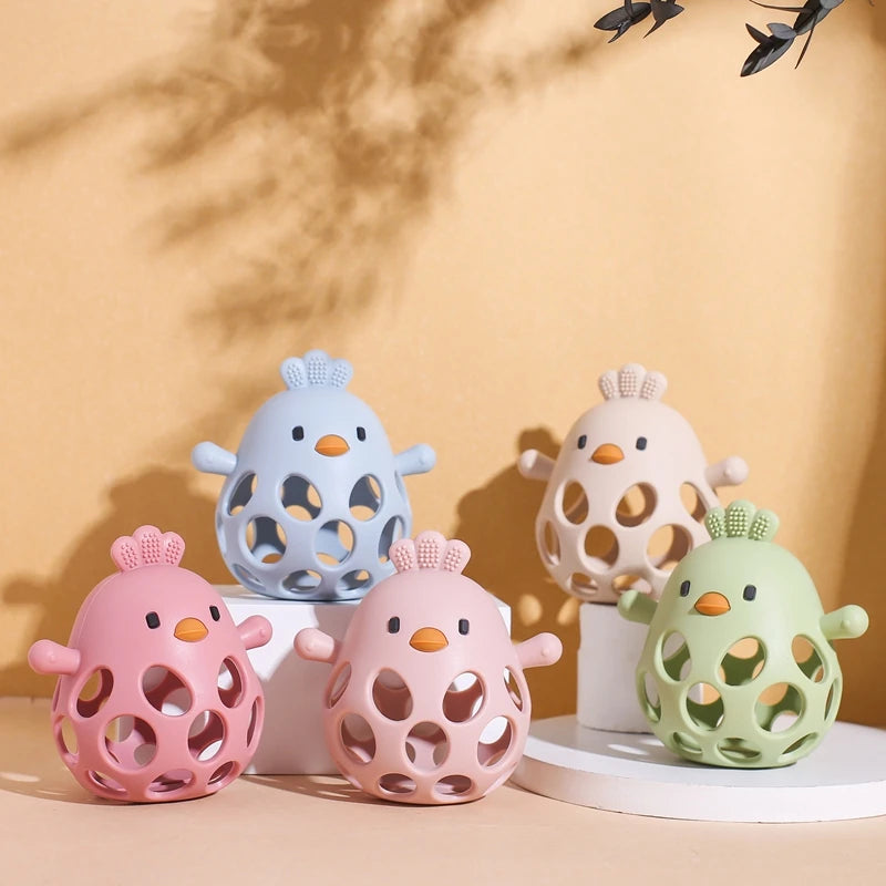 Cute Chick Infant Silicone BPA Free Teething toy Baby Accessories Toys Gift