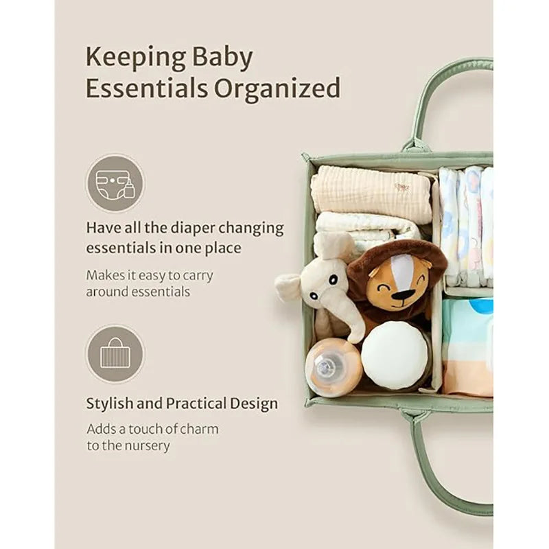 Foladable Mommy Bag Baby Diaper Bag Diapers Caddy Organizer Large