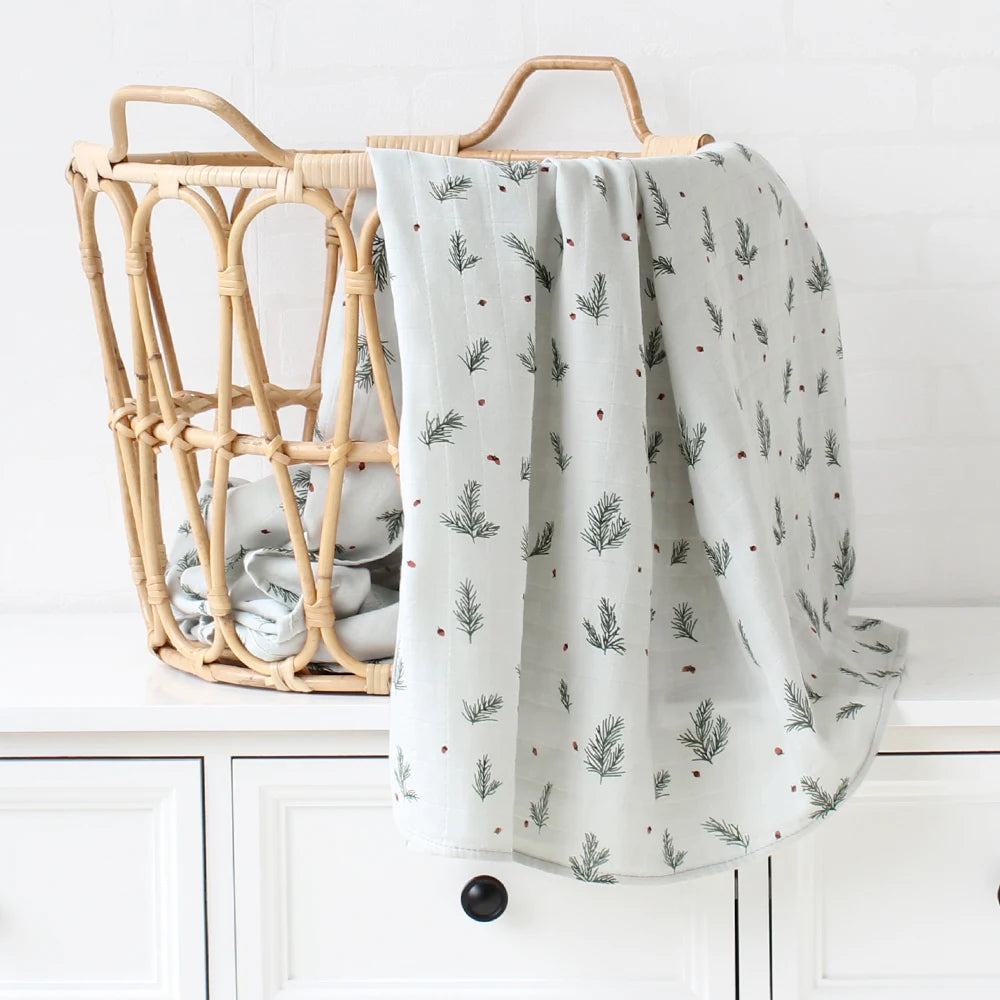 Baby Swaddle Wrap 100% Organic Cotton Muslin Swaddle Blanket for Newborn Infant