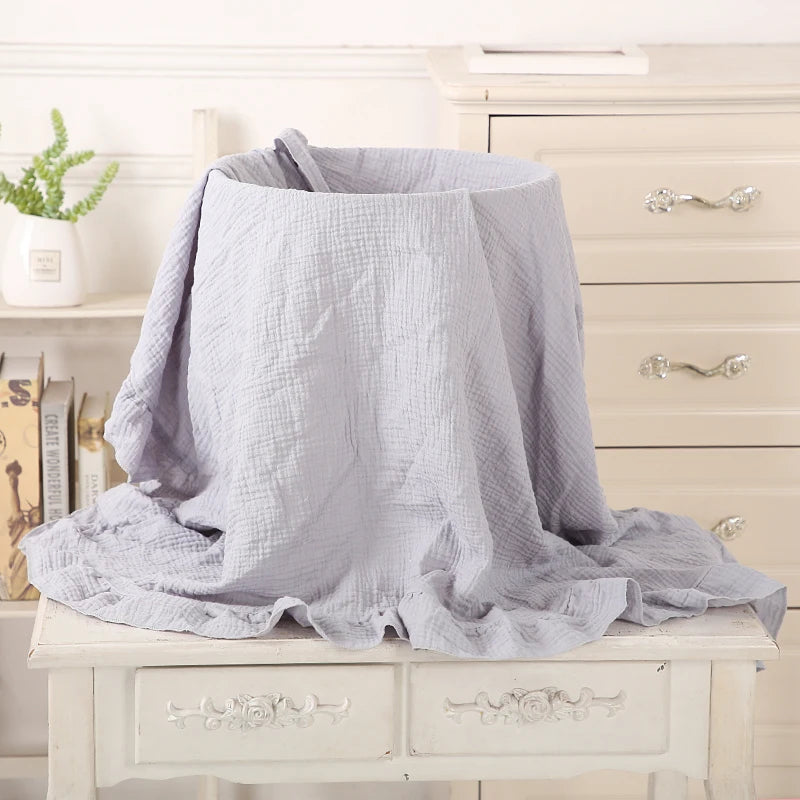 Ruffled Muslin Swaddle Blanket for New Born Infant Bedding Organic Baby Essentials
