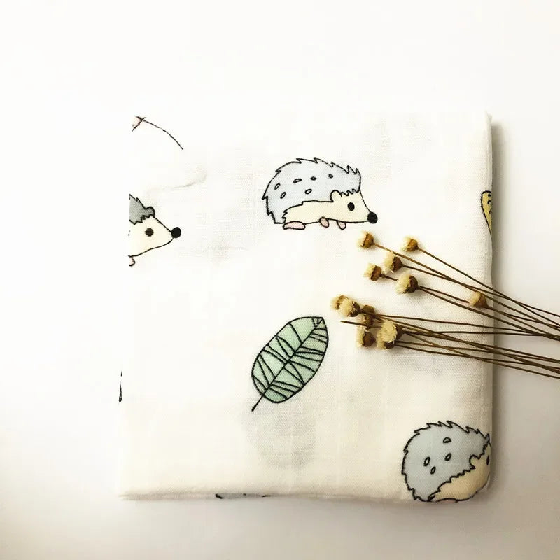 Muslin Bamboo Cotton Baby Blanket Swaddle - Soft and breathable