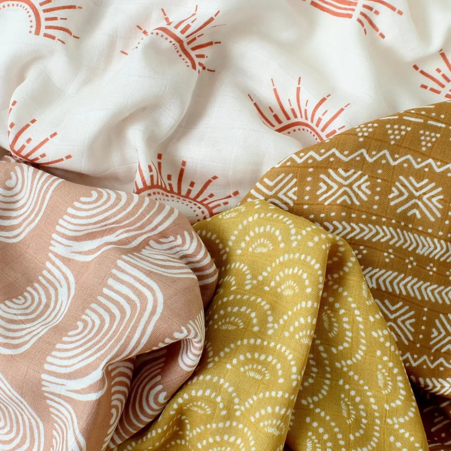 Muslin Bamboo Cotton Baby Blanket Swaddle - Soft and breathable