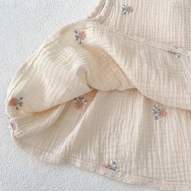 Summer Girls Linen Baby Clothes Set - Top & Bottom Only