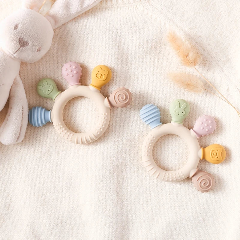 1pc Silicone Teether Toys for Toddler BPA Free