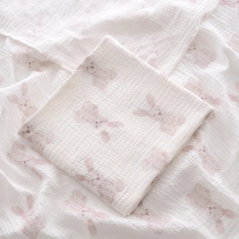 Baby Blanket Muslin Cotton Swaddle 2 Layer Cotton