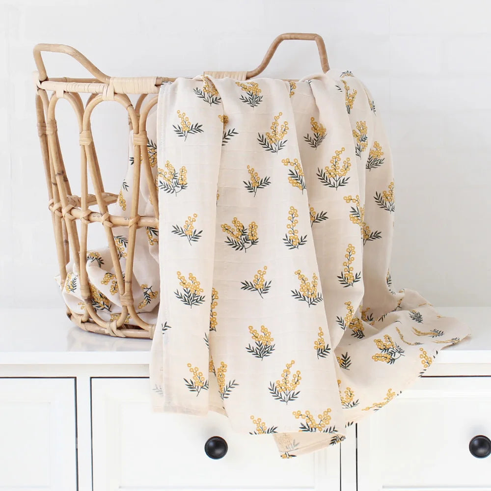 Baby Swaddle Wrap 100% Organic Cotton Muslin Swaddle Blanket for Newborn Infant