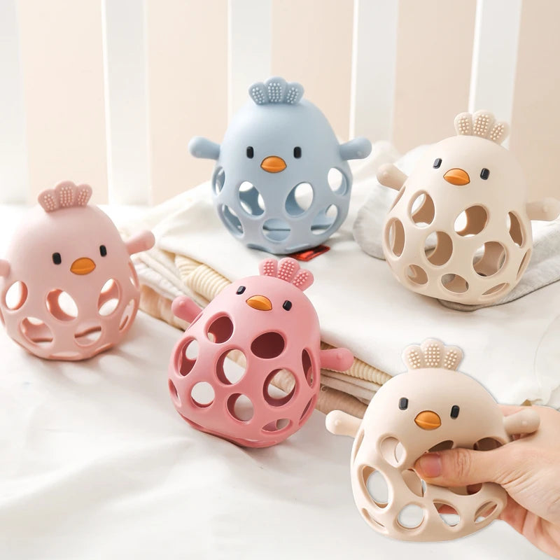 Cute Chick Infant Silicone BPA Free Teething toy Baby Accessories Toys Gift