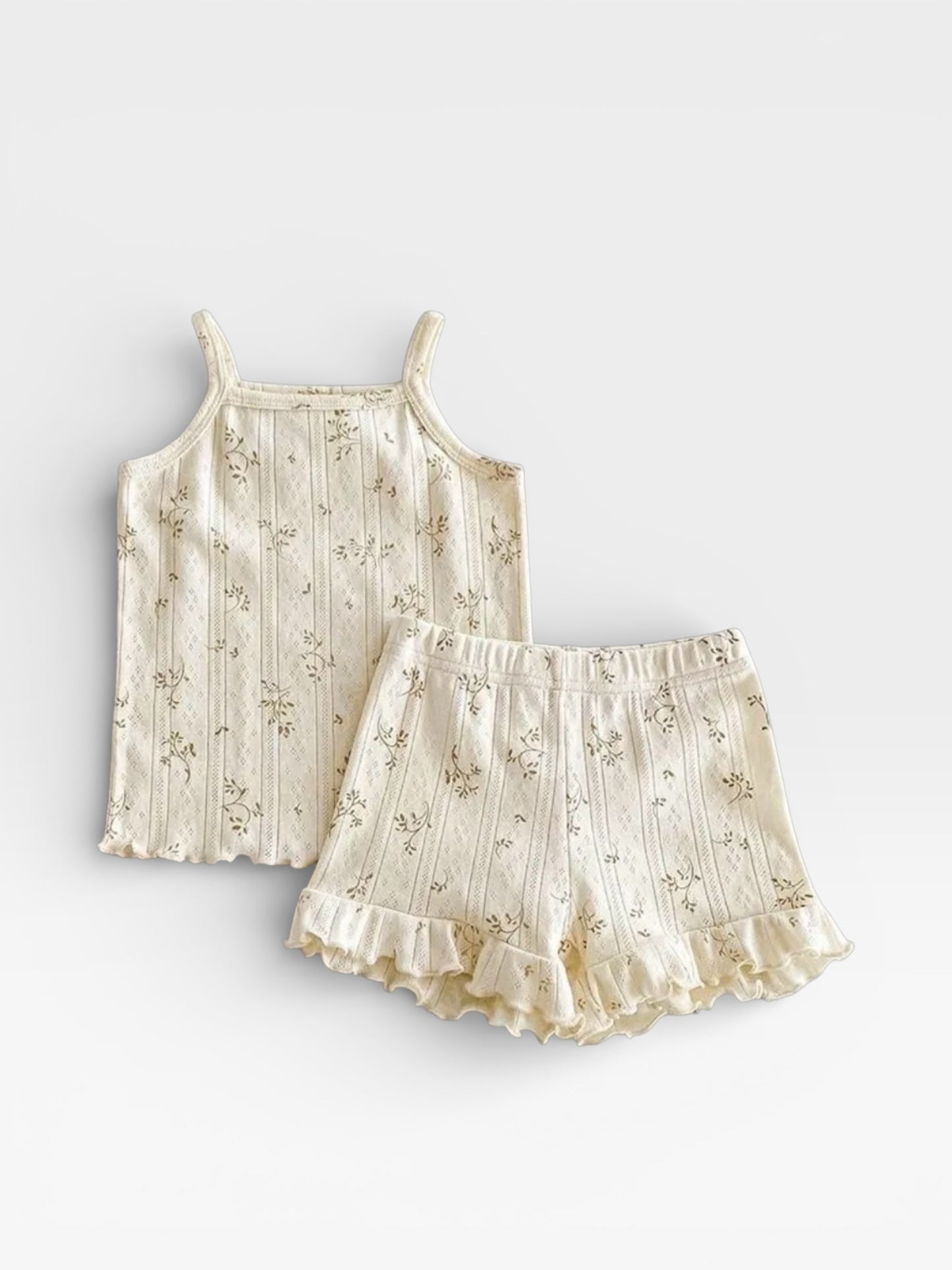 Fashion Baby Girl Cotton Floral Print Set