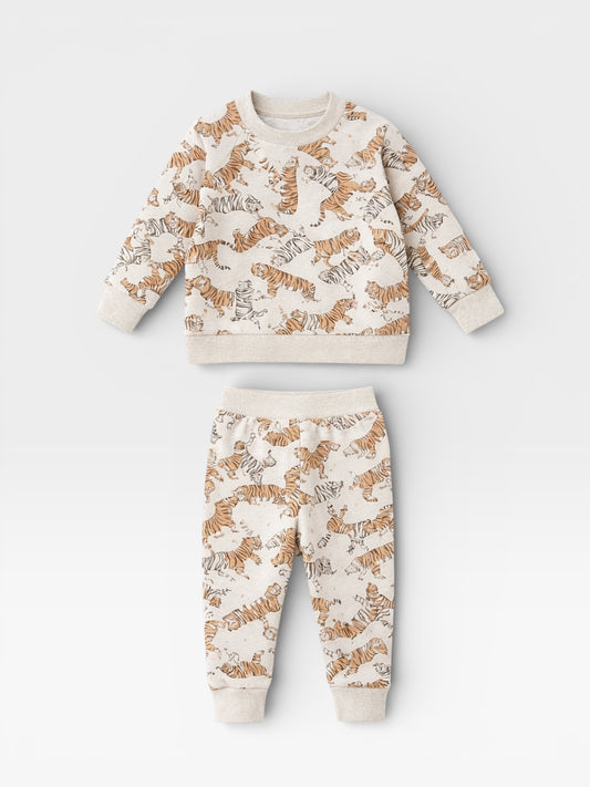 Autumn Tiger Baby & Toddler Clothes Set (0–24m) – Unisex Fall Fashion