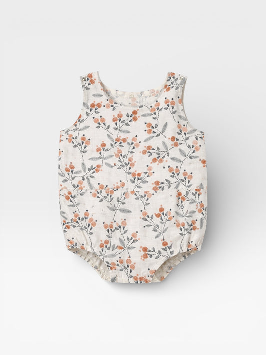 Dahlia Floral Bamboo Newcastle Mini Bubble - Bamboo Baby Clothes