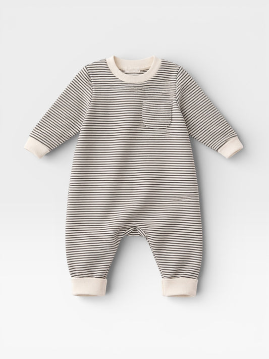Unisex Striped Long Sleeve Baby & Toddler Romper – Soft Cotton One-Piece Outfit