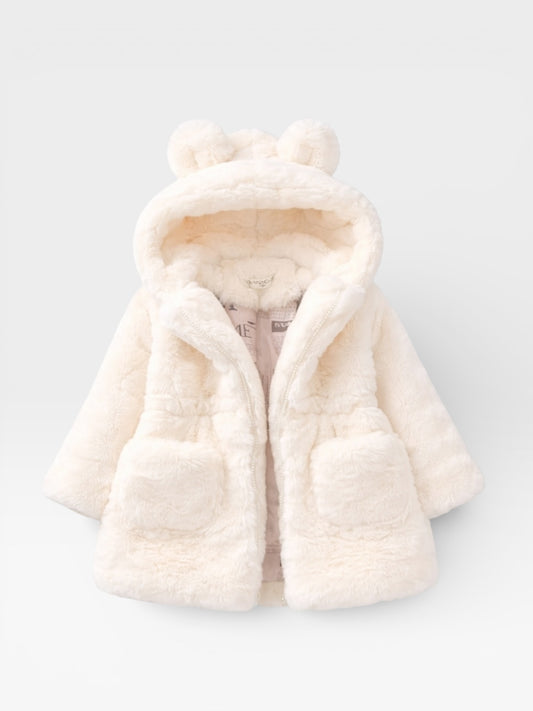Winter Baby & Toddler Girls Faux Fur Coat – Soft Warm Infant Toddler Outfit