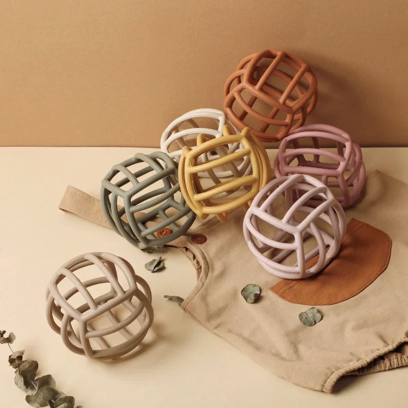 +More Colors - 1pc BPA Free Baby Silicone Teething Toy Balls