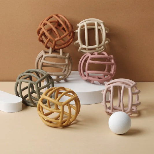 +More Colors - 1pc BPA Free Baby Silicone Teething Toy Balls