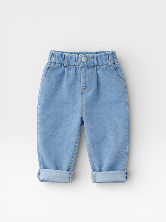 Cotton Autumn Denim Jeans for Kids – Unisex Baby Girls & Boys