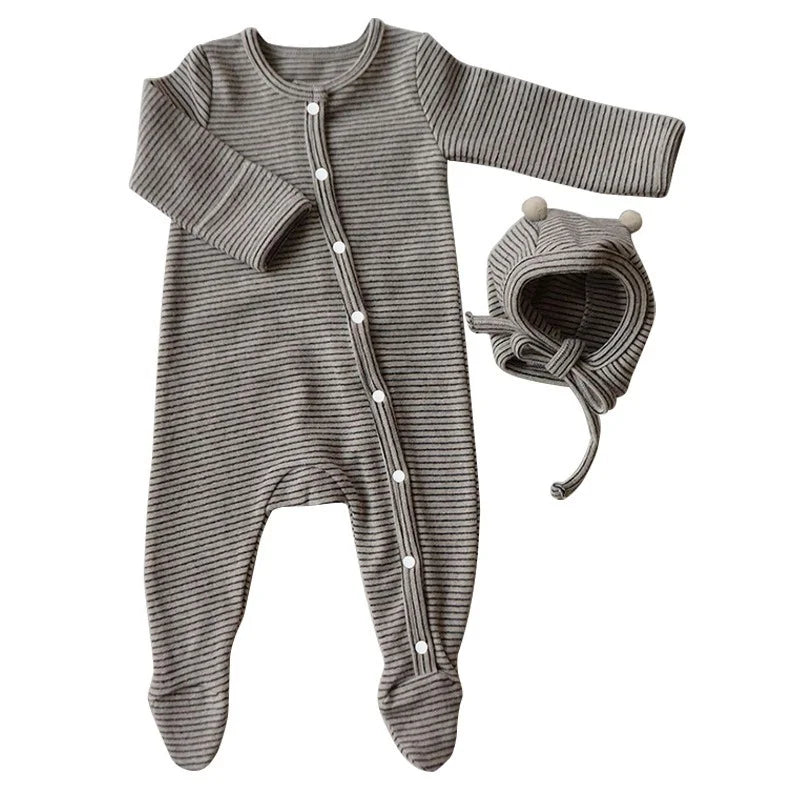 +More Colors - Cotton Striped Long Sleeve Baby Winter Outfit – Cozy Cotton Clothing for Boys & Girls