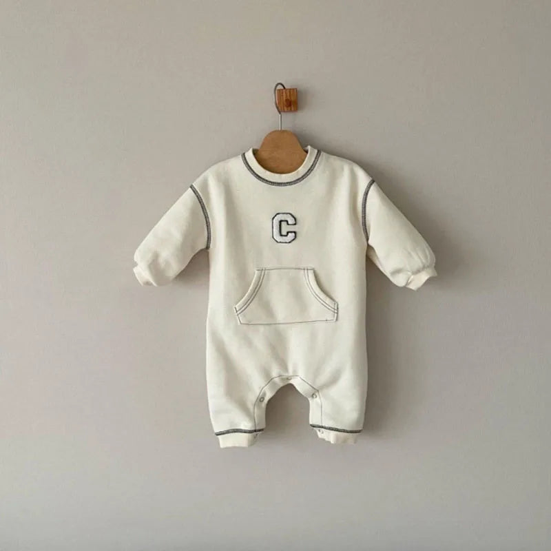 +More Colors - Cotton Baby & Toddler Letterman Embroidery Romper for Boys (Only) – Soft & Stylish