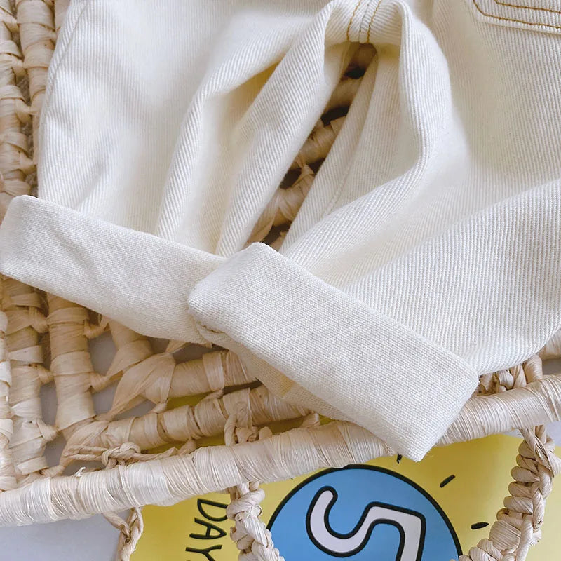 Cotton Autumn Denim Jeans for Kids – Unisex Baby Girls & Boys