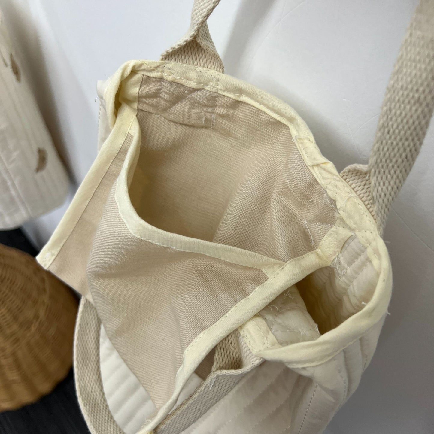 New Arrival Felt Baby Nursery Diaper Caddy Cotton Storage Bag Basket