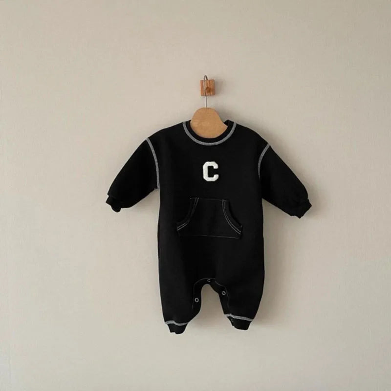 +More Colors - Cotton Baby & Toddler Letterman Embroidery Romper for Boys (Only) – Soft & Stylish