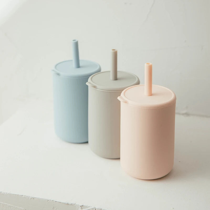 +More Colors - Baby Silicone Feeding Sippy Cup – Solid BPA-Free Kids Drinking Cup for Toddlers