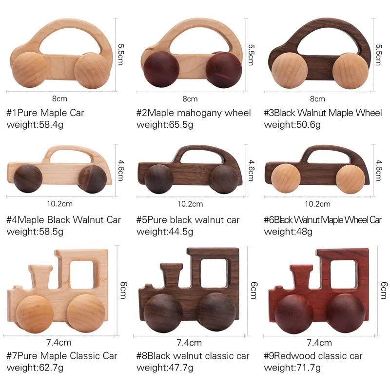 + More Colors - Baby Wooden Toys Car Blocks