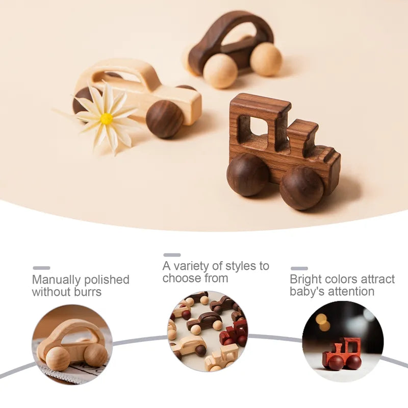 + More Colors - Baby Wooden Toys Car Blocks