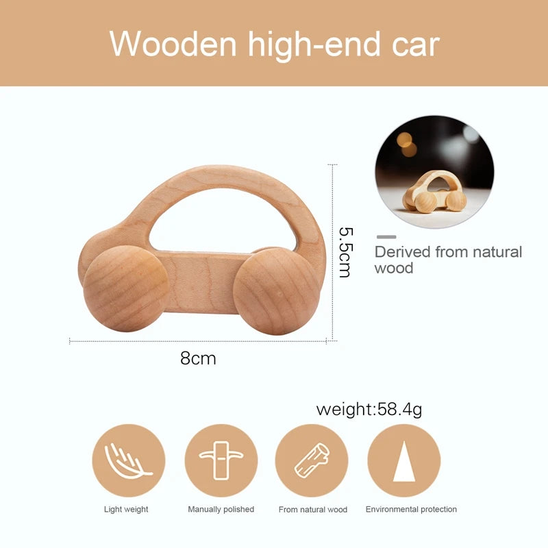 + More Colors - Baby Wooden Toys Car Blocks